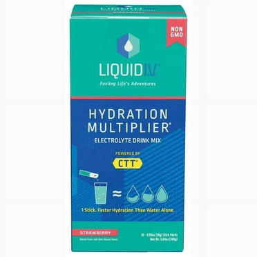 Liquid IV Hydration Multiplier Electrolyte Drink Mix - Strawberry 10 Pkts