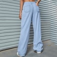 thumbnail image 4 of Soki Jeans Taille Haute pour Femmes, Pantalon en Denim Ample à Jambes Larges, 4 of 5