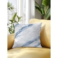 thumbnail image 2 of Outdoor Pillows Waterproof, Blue Grey Marble Bedding Throw Pillows with Insert for Couch Sofa Bed, Vintage Abstract Modern Art Crack 18x18 Inch Pillowcases Decorative Camping Patio Pillow Set of 1, 2 of 8