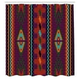 thumbnail image 2 of Ambesonne Mexican Shower Curtain, Mosaic Ethnic Ornament Art, 69"Wx84"L, Turquoise Purple Orange, 2 of 4