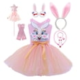 thumbnail image 1 of Pink Sequins Bunny Girl Cosplay Disfraz Niños pequeños Dibujos animados Conejo Tutu Vestido Trajes Bebé Niñas Fiesta de cumpleaños Pascua Clothing140 (8-9T) Gao Jinjia LED, 1 of 2