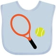 thumbnail image 3 of Inktastic Tennis Racket and Ball Boys or Girls Baby Bib, 3 of 4