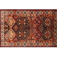 thumbnail image 1 of Ahgly Company Machine Washable Indoor Rectangle Traditional Gold Brown Area Rugs, 5' x 8', 1 of 7