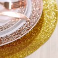 thumbnail image 6 of BalsaCircle 6 Pieces 13" Round Glitter Faux Leather PLacemats Party Decor, 6 of 8