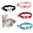 thumbnail image 4 of for Cat Collar with Bell and Heart Decoration Safety Kitten Collars 5 Colors, 4 of 14
