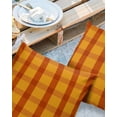 thumbnail image 2 of Pack of 2 Outdoor Pillow Covers, Orange Yellow Buffalo Check Plaid Minimalist Pattern Waterproof Square Throw Pillowcase Cushion Decorative Pillow Covers for Couch Patio Tent, 18x18 in, 2 of 6