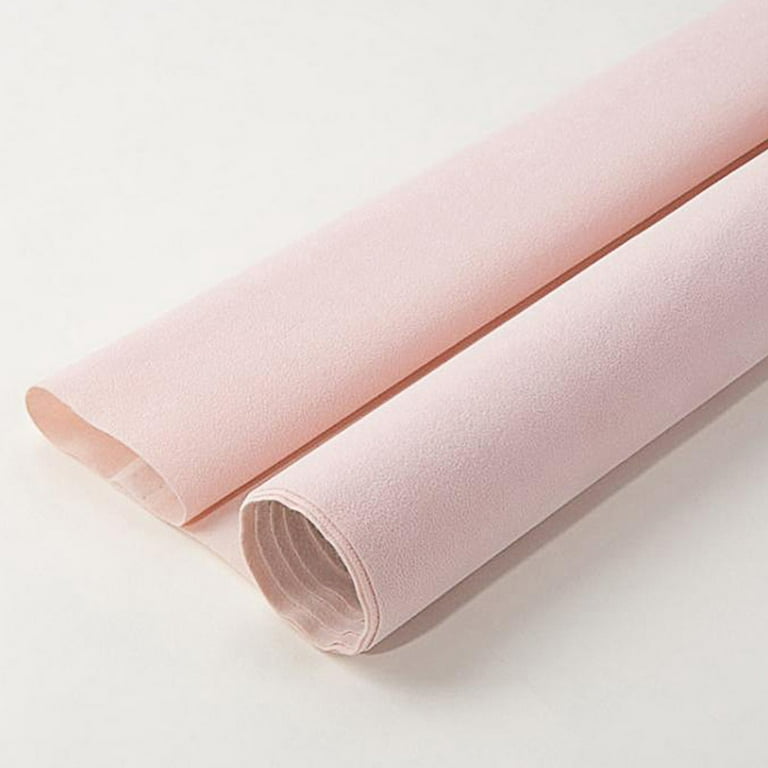MeterMall 45 x 200cm Self-Adhesive Velvet Flock Liner Jewelry Contact Paper Craft Fabric Peel Stick Pink