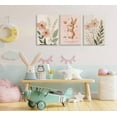 thumbnail image 3 of Nursery Bunny Wall Art Christian Scripture Canvas Painting Cute Pink Bunny Botanical Flowers Wall Decor Nursery Posters for Girls and Boys Kids Room Baby Room Decor（Only canvas）, 3 of 6