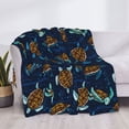 thumbnail image 4 of Throw Blanket for Couch, Sea Turtles Swimming Super Soft Fuzzy Comfy Warm Throw Blanket, Cuteness Lightweight Cozy Plush Flannel Blanket & Throws for Sofa and Bed All Season, 4 of 5