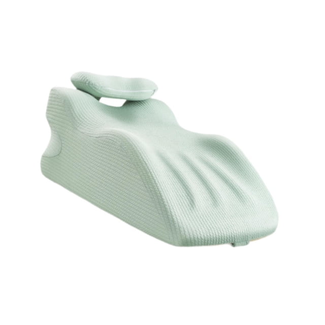 Almohada boca abajo con soporte para el cuello, almohada de espuma viscoelástica, almohada para las piernas, base antideslizante, almohada en cuña, Verde