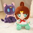 thumbnail image 4 of Muñeca de peluche Kawaii Moon Beauty para niños, juguete de felpa de 25-60cm, bonita chica de dibujos animados, Guerrero, almohada de gato negro, regalo para niños, 4 of 4