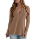 thumbnail image 2 of Camisa de Manga Larga PRETTYGARDEN para Mujer con Cuello en V y Tejido de Gofre, 2 of 5