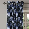 thumbnail image 3 of Ambesonne Moon Grommet Curtain, Night Concept Lunar Motifs Art, 50"x84", Soft Blue Black and Grey, 3 of 5