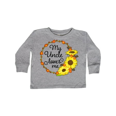 

Inktastic My Uncle Loves Me with Sunflower Wreath Gift Toddler Boy or Toddler Girl Long Sleeve T-Shirt