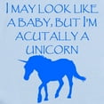 thumbnail image 2 of CafePress - Im Actually A Unicorn Body Suit - Baby Light Bodysuit, Size Newborn - 24 Months, 2 of 4