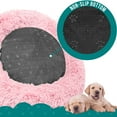thumbnail image 6 of PetAmi Calming Dog Bed for Small Medium Dog Cat, Round Donut Dog Bed Washable, Fluffy Faux Fur Plush Cuddler Pet Kitten Cushion Bed, Anti-Slip, Fits up to 45 lbs, 30 inch, Pink, 6 of 9