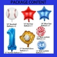 thumbnail image 2 of Baseball theme balloon 1st birthday party supplies with Baseball glove Balloon Red Blue star Red Blue confetti balloon Boy shower decoration Birthday party decorations, 2 of 10