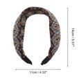 thumbnail image 3 of Unique Bargains 1 Pc Fashion Pattern Wide Headbands for Women Brown, 3 of 6