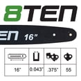 thumbnail image 5 of 8TEN 16" Chainsaw Bar & Chain .043 3/8LP 55DL for Stihl 017 MK1010337, 5 of 7