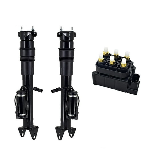 Set of 3 Air Suspension Valve Solenoid Block-Rear Air Airmatic Suspension Shock For 2010-2012 Mercedes-Benz GL350