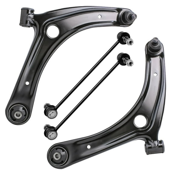 Detroit Axle - Front Lower Control Arms for 2007-2017 Jeep Patriot Compass, 2009-2012 Dodge Caliber, 2 Lower Control Arms with Ball Joints, 2 Sway Bar Links Replacement