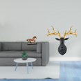 thumbnail image 2 of Majestuosa escultura de ciervo a caballo, figura decorativa coleccionable para escritorio, pared, estantería, sala de estar, oficina y hogar., 2 of 8