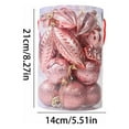 thumbnail image 3 of ELEVENTIME - Juego de 21 adornos navideños irrompibles de bolas de varios tamaños para coronas navideñas y decoraciones de fiesta, color oro rosa. Ofertas del día. Ofertas relámpago., 3 of 8