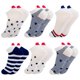 thumbnail image 1 of Calcetines tobilleros de algodón para mujer - 6 pares con estampado de lengüeta, calcetines bajos para niñas, 1 of 8
