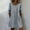 Gray, variant on Women's Summer Casual Sleeveless V-Neck Linen Dress with Round Neck