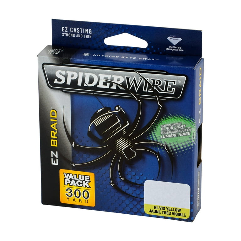 Spiderwire Braided Fishing Line 10 lb Hi-Vis Yellow 300 yd