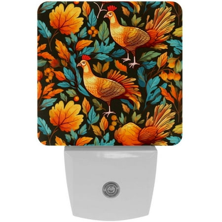 

Thanksgiving turkey leaves LED Square Night Lights - Compact and Multifunctional Illumination Solution for Any Space!