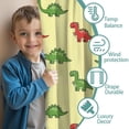 thumbnail image 3 of Blackout Kids Curtains,Yellow Cartoon Dinosaurs Pattern Childrens Insulated Curtains Set Of 2,Bedroom Essentials,Toddler Room Decor 42"x84", 3 of 5