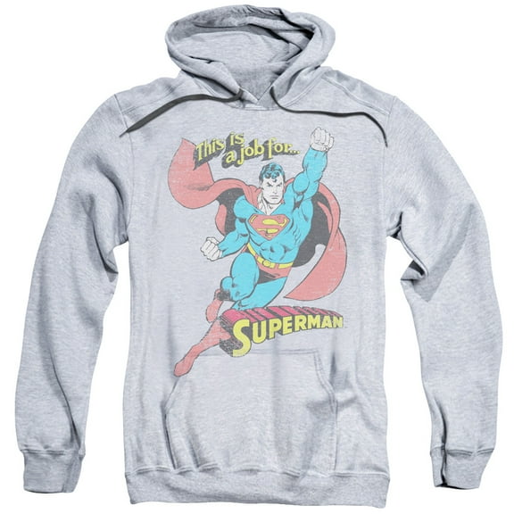 DC Comics On The Job Adult Pullover Hoodie Sweatshirt Athletic Heather