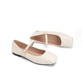 thumbnail image 6 of longantii Mary Jane Shoes Women Slip on Dressy Ballerina Flats 2026 New Comfy Non-Slip Flats for Formal School Walking White, 6 of 8