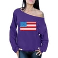 thumbnail image 1 of Awkward Styles Women's American Flag Graphic Off Shoulder Tops Oversized Sweatshirt USA Flag Patriotic, 1 of 4
