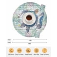 thumbnail image 6 of 15 Inch Round Placemats Set of 4, Sea Turtle Coastal Non Slip Heat Insulation PP Table Mats, Blue Green Summer Beach Coral Wooden Washable Place Mats for Kitchen Dining Party Table Decor, 6 of 7