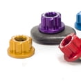 thumbnail image 2 of 4 Pcs Écrous de Roue de Piste Durables Vis de Fixation d'Axe de Vélo pour Moyeu Arrière M10 Écrous de Roue de Piste Colorés Outils d'Entretien de Vélo Rouge, 2 of 8
