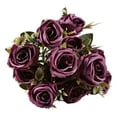 thumbnail image 2 of Walbest 1 Bouquet Artificial Rose Flower Realistic Non Withering 6 Flowers Decorative Fake Rose Flower Bouquet Wedding Party Decoration, 2 of 7