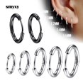thumbnail image 2 of 1 par de aros pequeños de acero inoxidable para mujer/hombre, Piercing para el cartílago de la oreja, Tragus, círculo fino Simple, hebilla antialérgica para la oreja Deng Xun unisex, 2 of 2