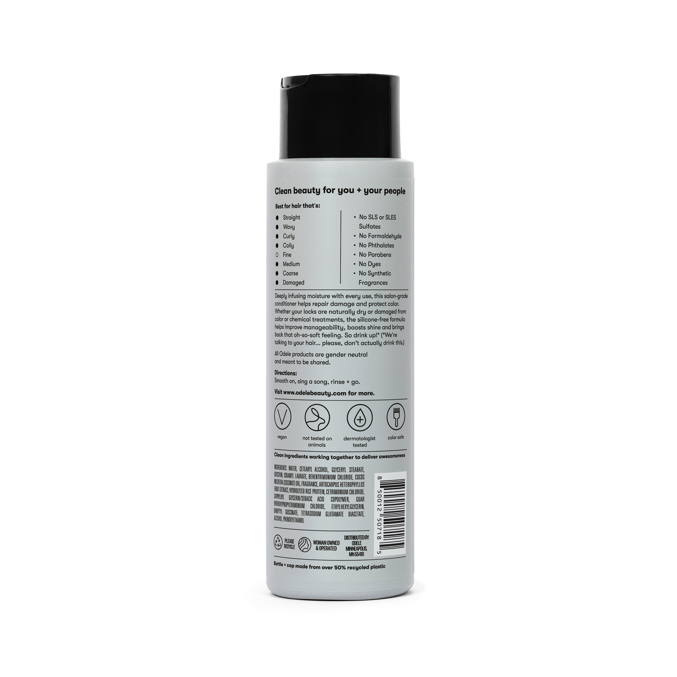 Odele Moisture Repair Conditioner for Dry + Damaged Hair, Silicone + Sulfate Free, 13 fl oz