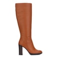 thumbnail image 3 of KENNETH COLE NEW YORK Womens Cognac Brown Lug Sole Padded Justin 2.0 Round Toe Block Heel Zip-Up Leather Heeled Boots 8 M, 3 of 4