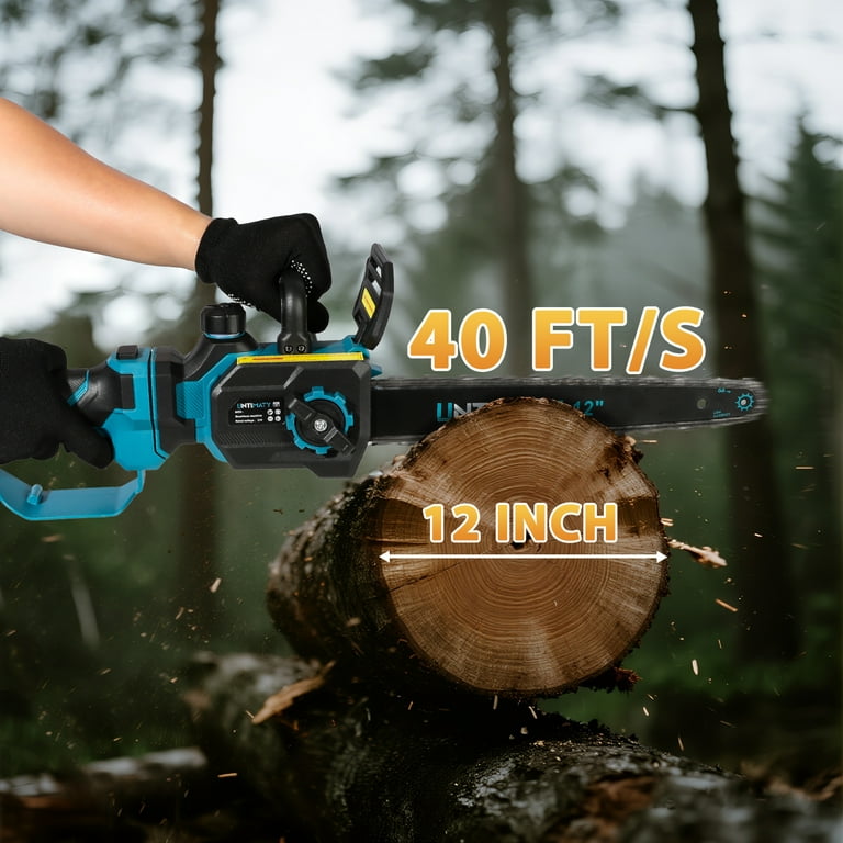 UNTIMATY Battery Chainsaw 12 inch Electric Chainsaw Cordless Chain