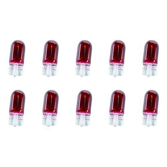 CEC Industries #194R (Red) Bulbs, 14 V, 3.78 W, W2.1x9.5d Base, T-3.25 shape (Box of 10)