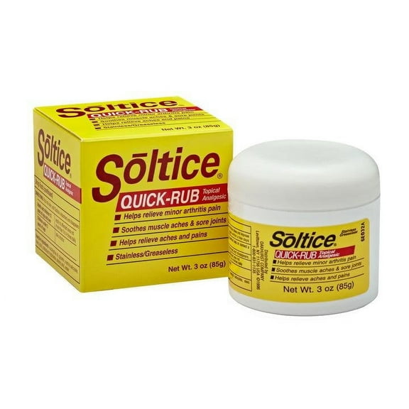 Soltice Quick Rub Topical Analgesic Soothes Minor Aches & Sore Joints, 3oz