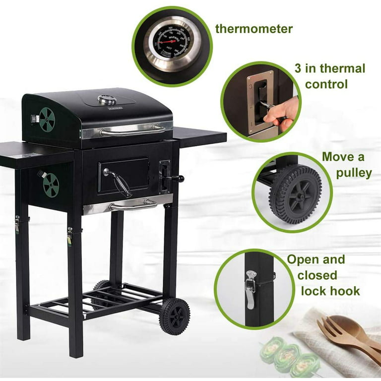  PAMI Portable BBQ Charcoal Standing Grill,Grill For