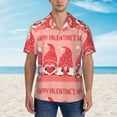 thumbnail image 2 of Susaid Gnomes Hold The Letters LOVE Print Short Sleeve Shirts Button Down Casual Shirts Summer Beach Aloha Button Down Short Sleeve for Men ,Large, 2 of 7