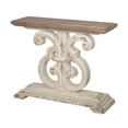 thumbnail image 4 of Benjara 43 Inch Sofa Console Table, Wide Top, Firwood Frame, White and Brown Finish, 4 of 6