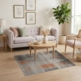 thumbnail image 3 of ODIKA 4'x6' Washable Area Rug Non-Slip, Chair-Friendly, Flatwoven Stump Grain Annual Rings Tone Ring Concentric Earthy Farmhouse for Home Office, Under Desk, 3 of 7