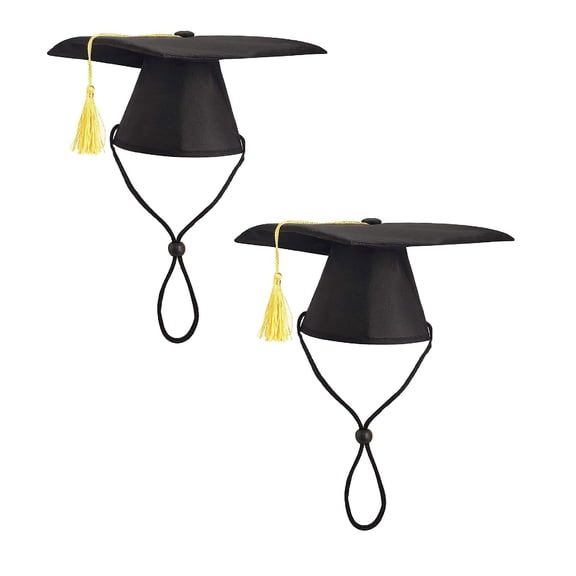2Pack Happy Pet! Pet Graduation Hat Dog Cat Graduation Hat Dog Hat Doctor Hat Graduation Photo Prop Pet Hats Birthday Gift For Pet Dog Cat 6.7" x 6.7"