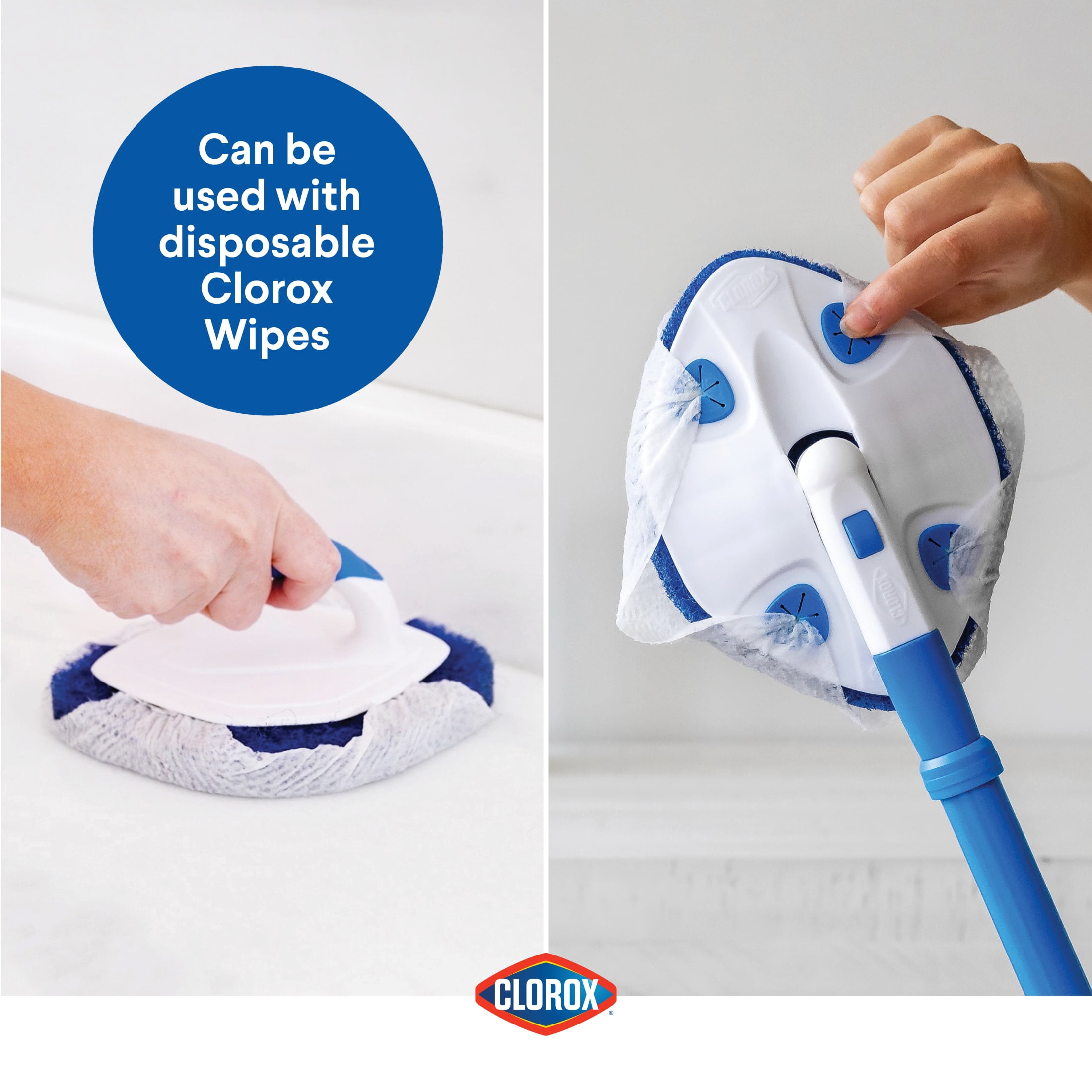 (2 pack) Clorox Tub and Tile Scrubber Refill for Extendable Tub & Tile Scrubber